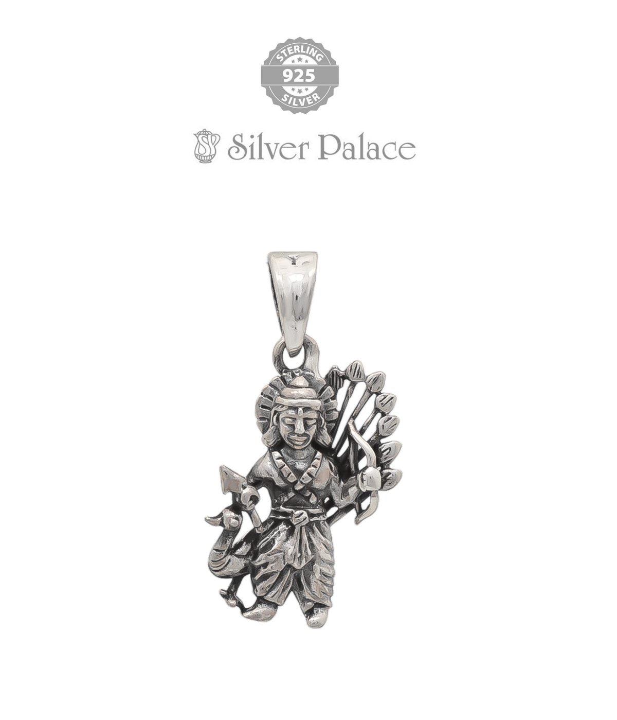 925 Sterling Silver Divine Collections Rammar With Peacock Pendant for Men & Women