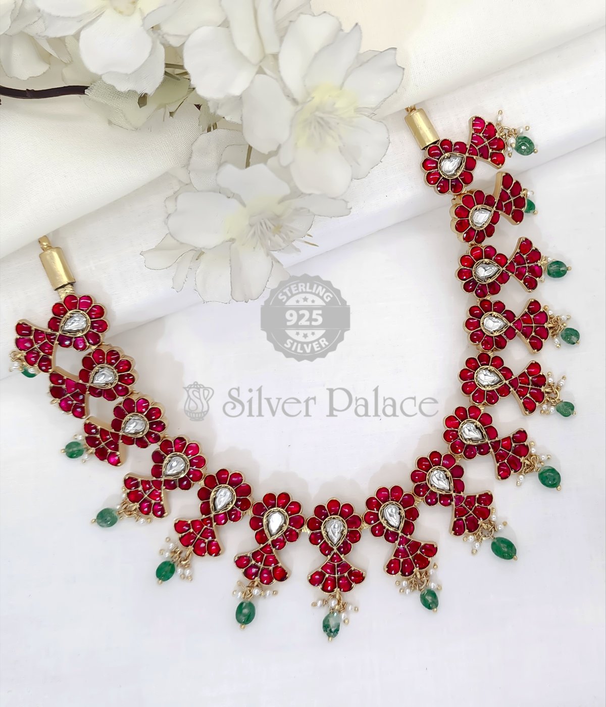 92.5 SILVER ANTIQUE GOLD POLISHED NECKLACE FOR WOMEN