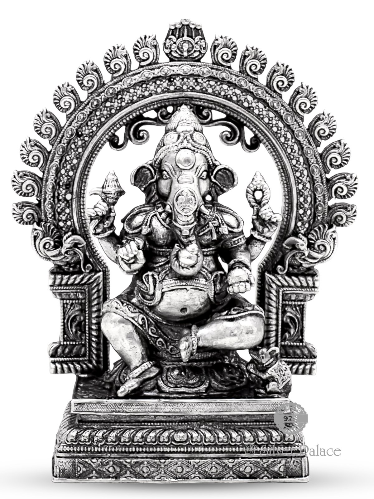 925 OXIDISED SILVER GANESH IDOL FOR POOJA PURPOSE        