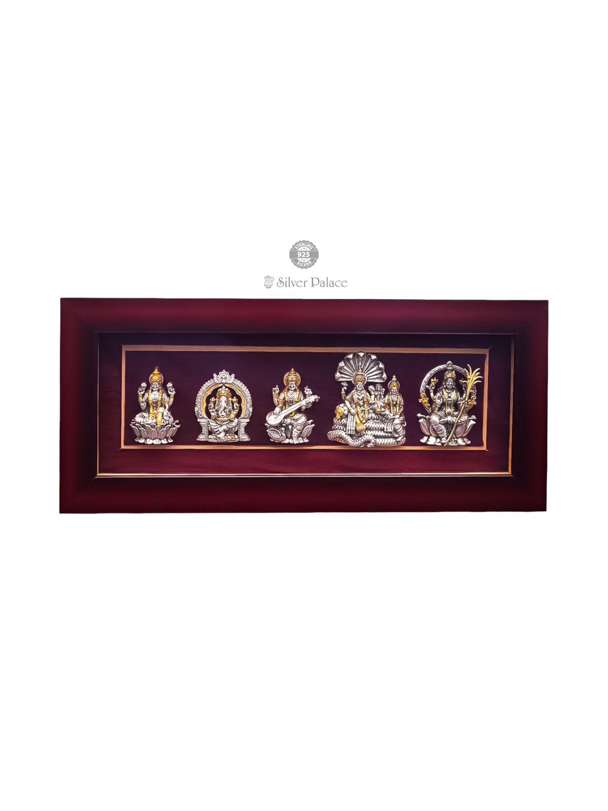 925 SILVER GOLD POLISHED MIXING GOD 5in1 PHOTO FRAME