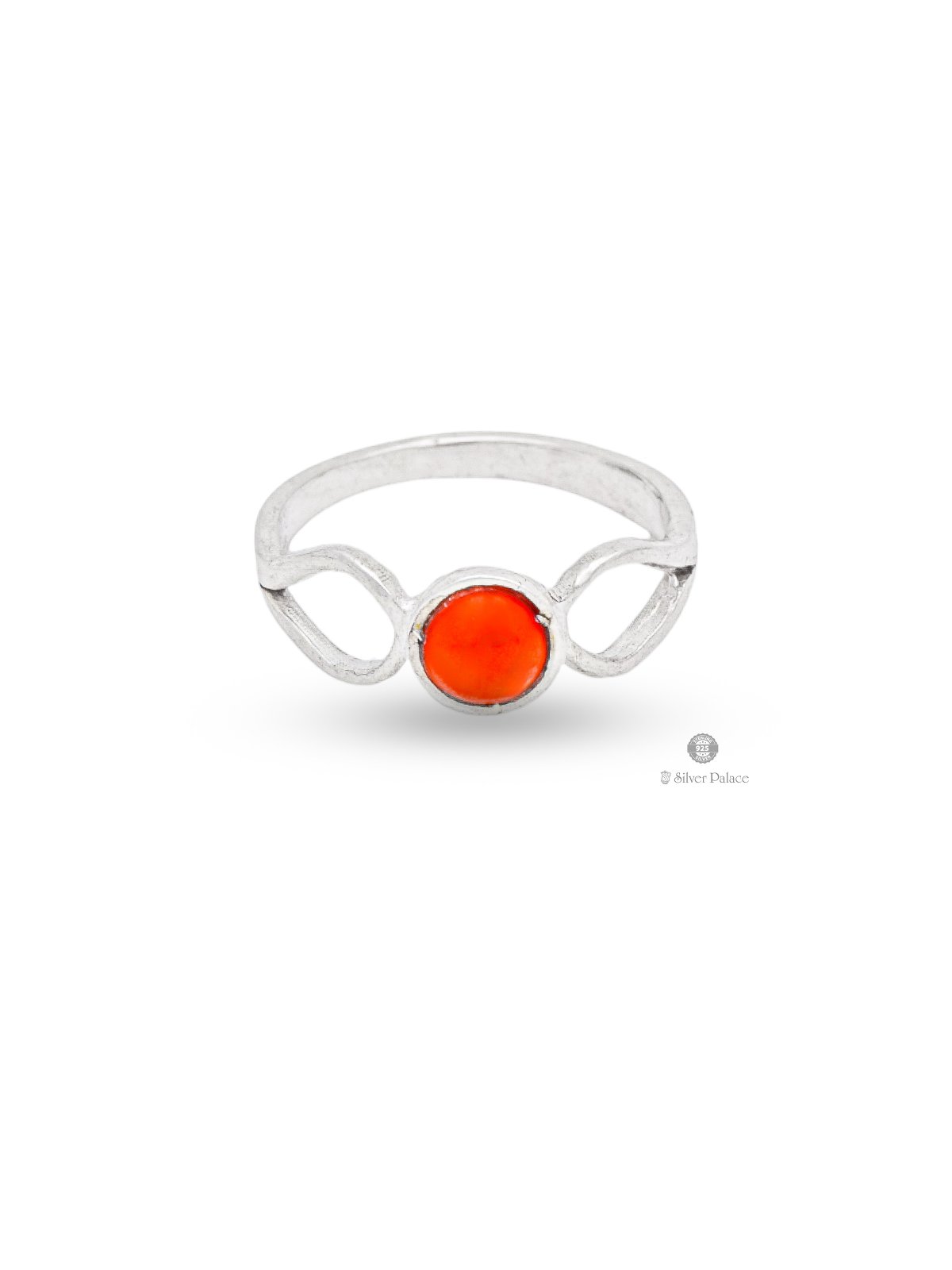 925 STERLING SILVER RED GEMSTONE RASHI RING FOR UNISEX 