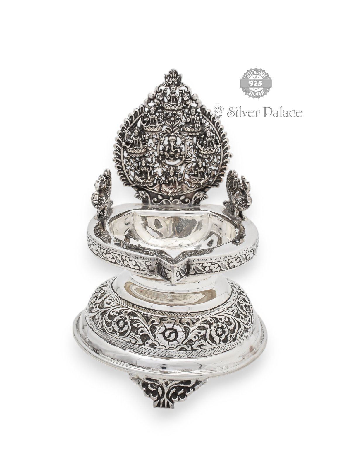 925 PURE SILVER ASTALAKSHMI KAMAKSHI DIYA HOUSEWARMING GIFT