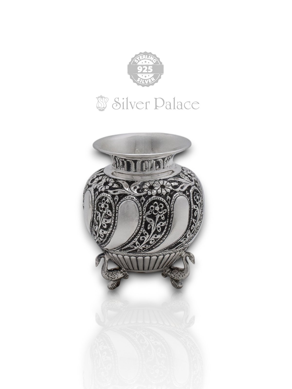 925 OXIDISED SILVER LEAF DESIGN CHOMBU 