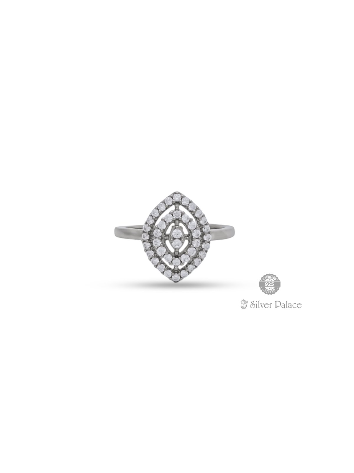 925 STERLING SILVER EYE DESIGN WITH WHITE STONE RING FOR GIRLS PUYA COLLECTION 