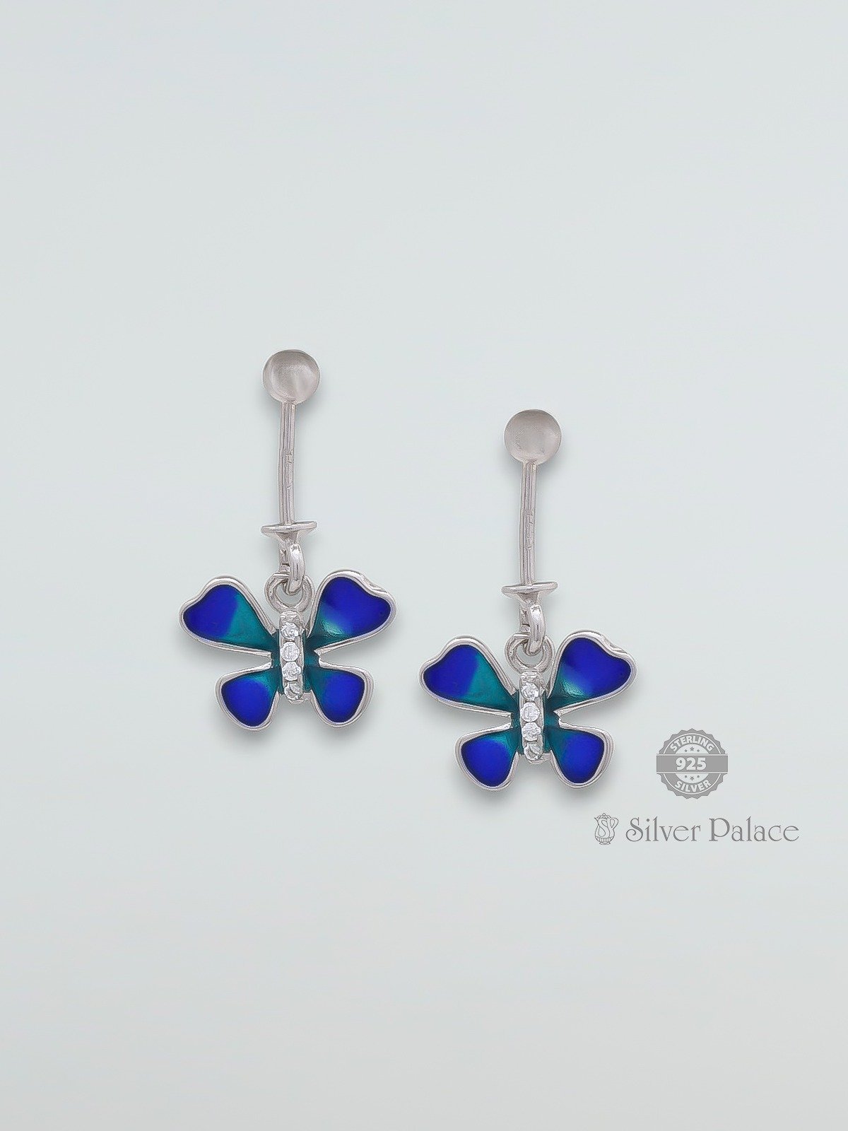 925 SILVER BUTTERFLY DESIGN BUGADI EARRING FOR GIRLS PUYA COLLECTION 