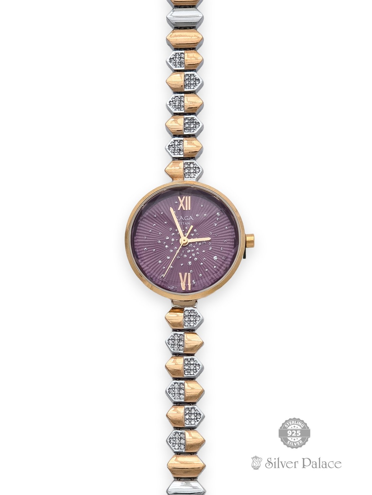 925 STERLING SILVER 2 TONE WITH PREMIUM COLOR DIAL WATCH FOR GIRLS 