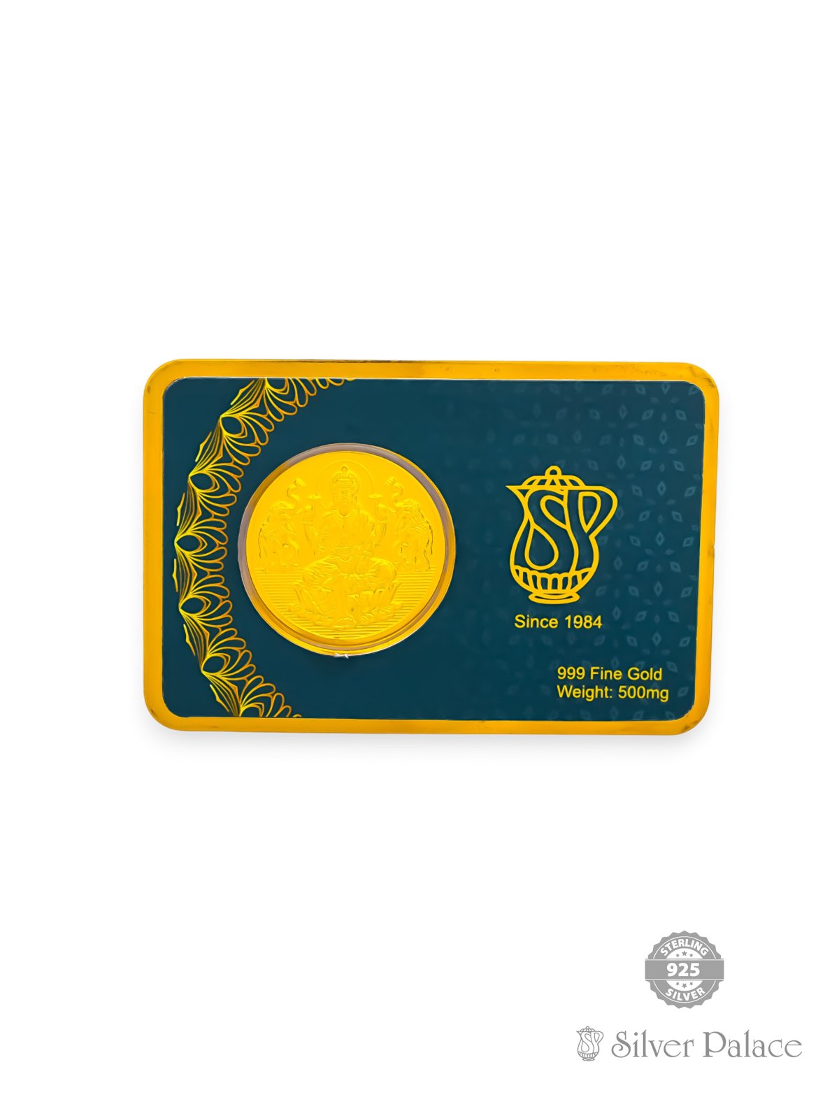 999 PURE GOLD LAKSHMI WITH ELEPHANT MOTIF COIN 0.500gms AU COLLECTION