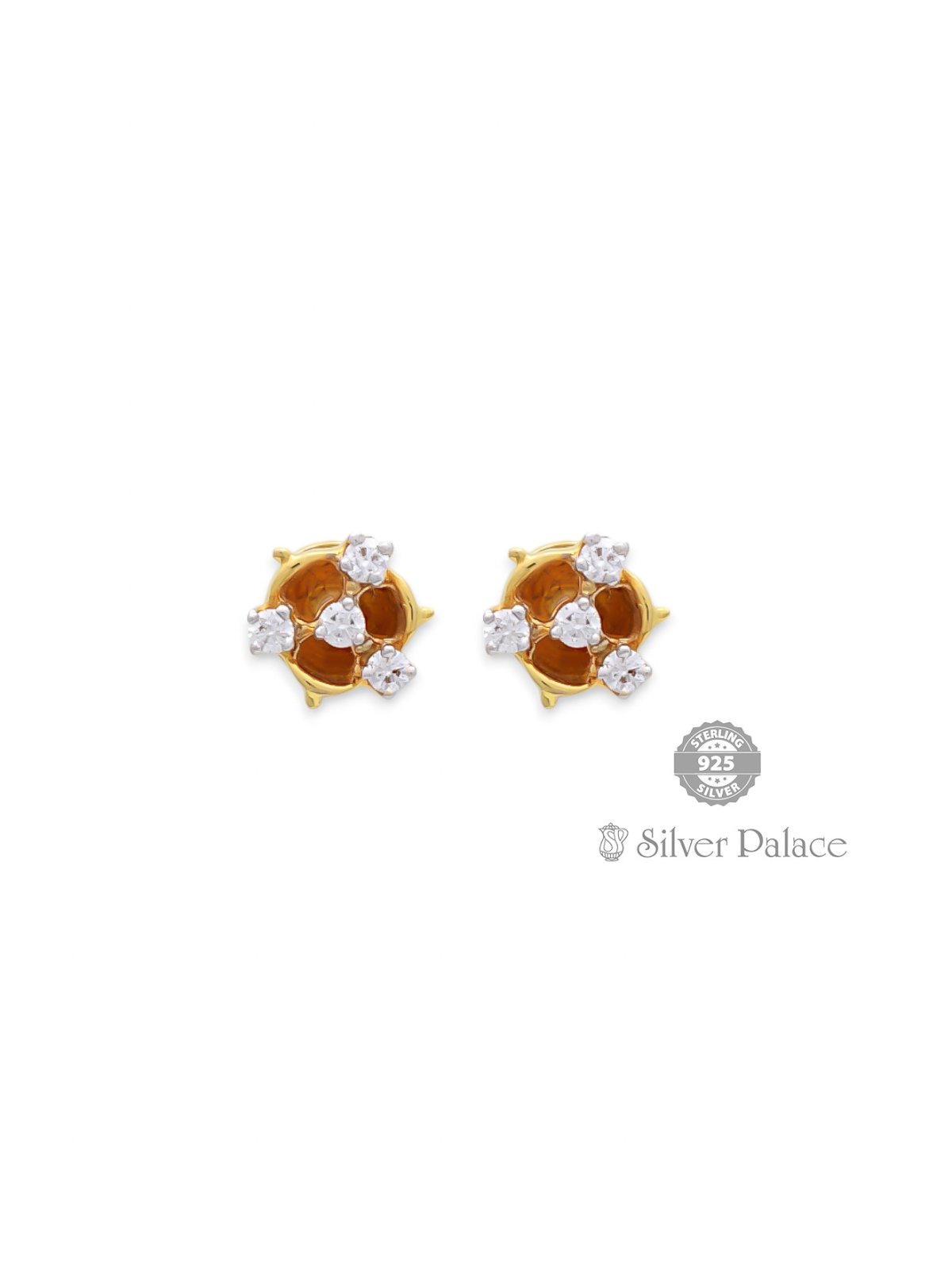 18kt GOLD WITH NATURAL VVS1 DIAMOND STUDS FOR GIRLS KANCHE COLLECTION 