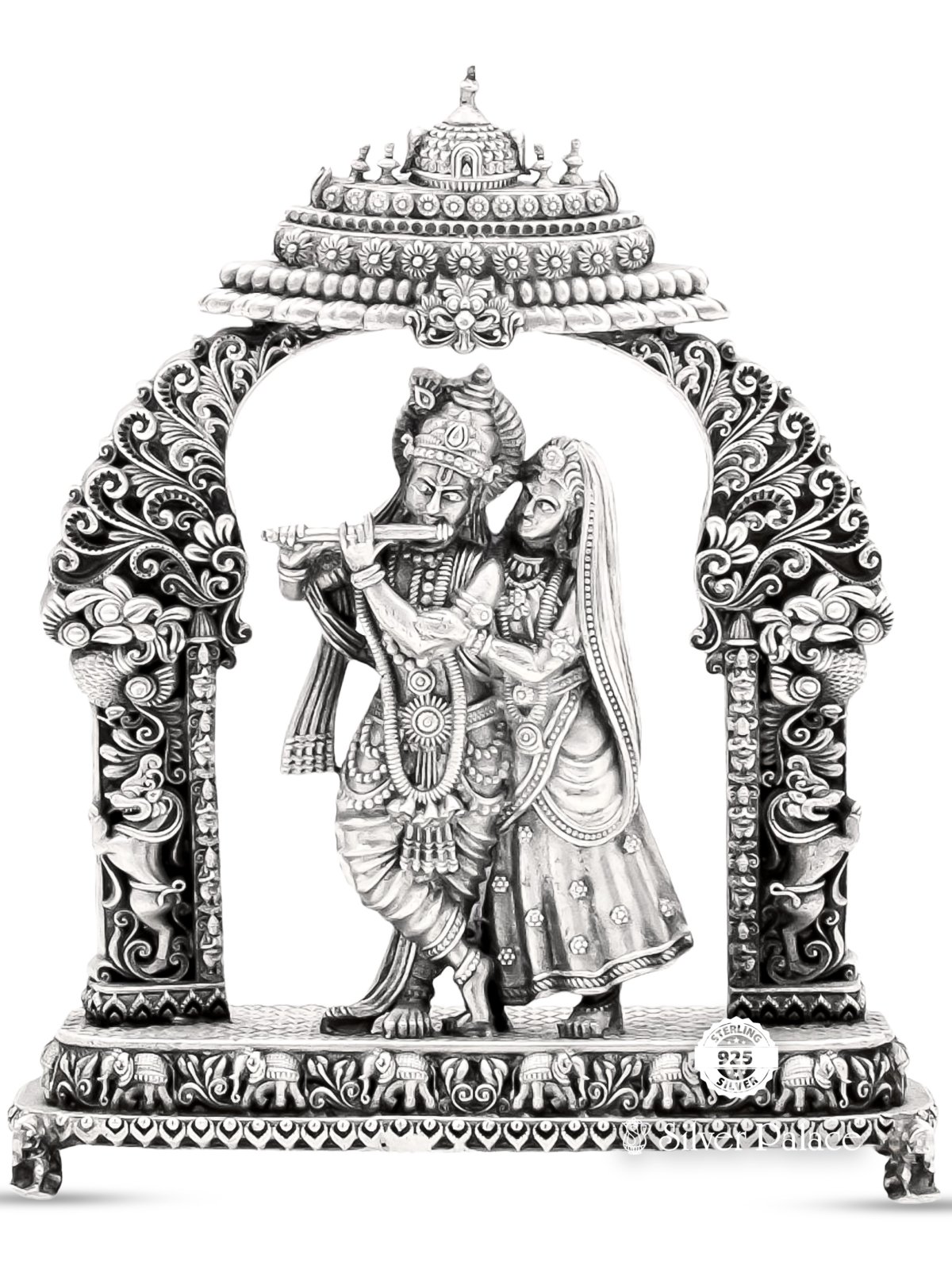 92.5 OXIDISED SILVER RADHA KRISHNA IDOL STATUE HOME DECOR