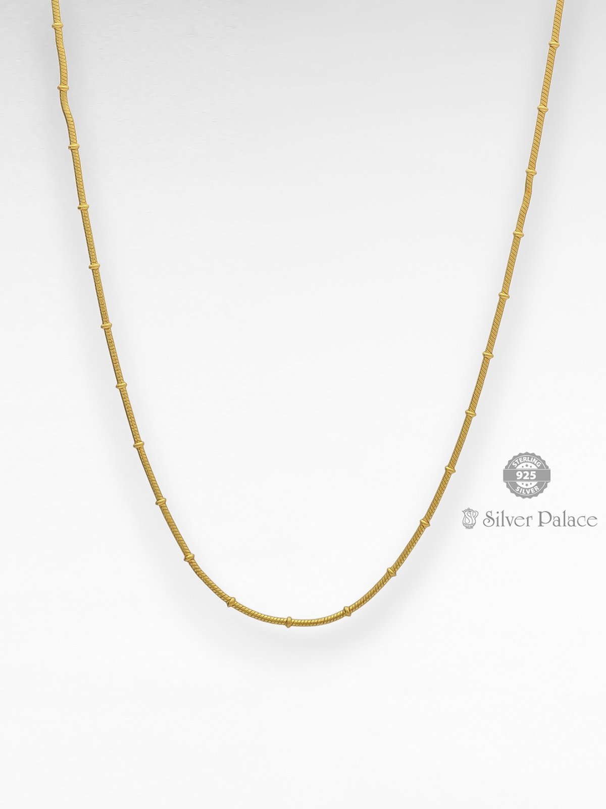 925 SILVER GOLD POLISHED BEAD CHAIN FOR WOMEN ANITE COLLECTION 