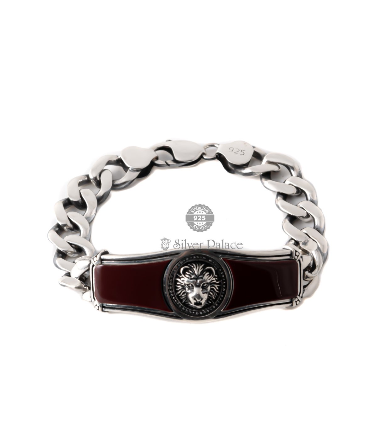  925 Sterling Silver Majestic Roar Lion Bracelet FOR MEN