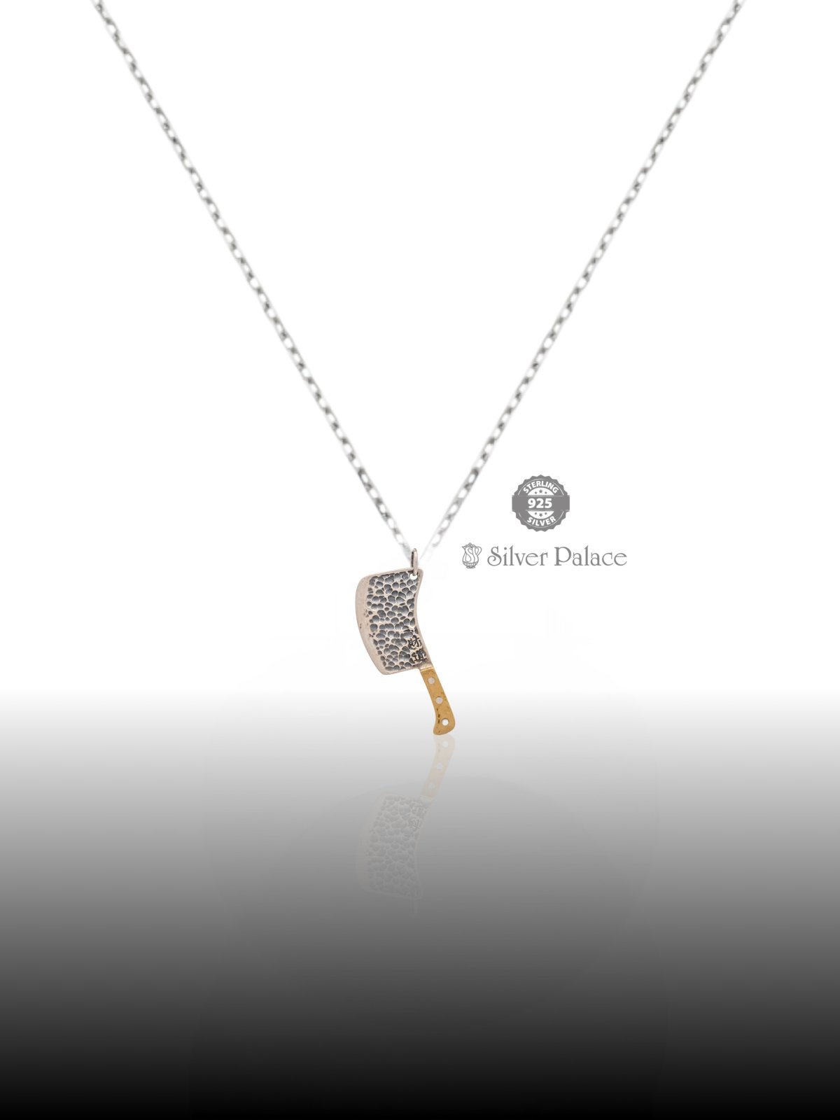 925 OXIDISED SILVER MAAN COLLECTION KNIFE TURK PENDANT FOR MEN