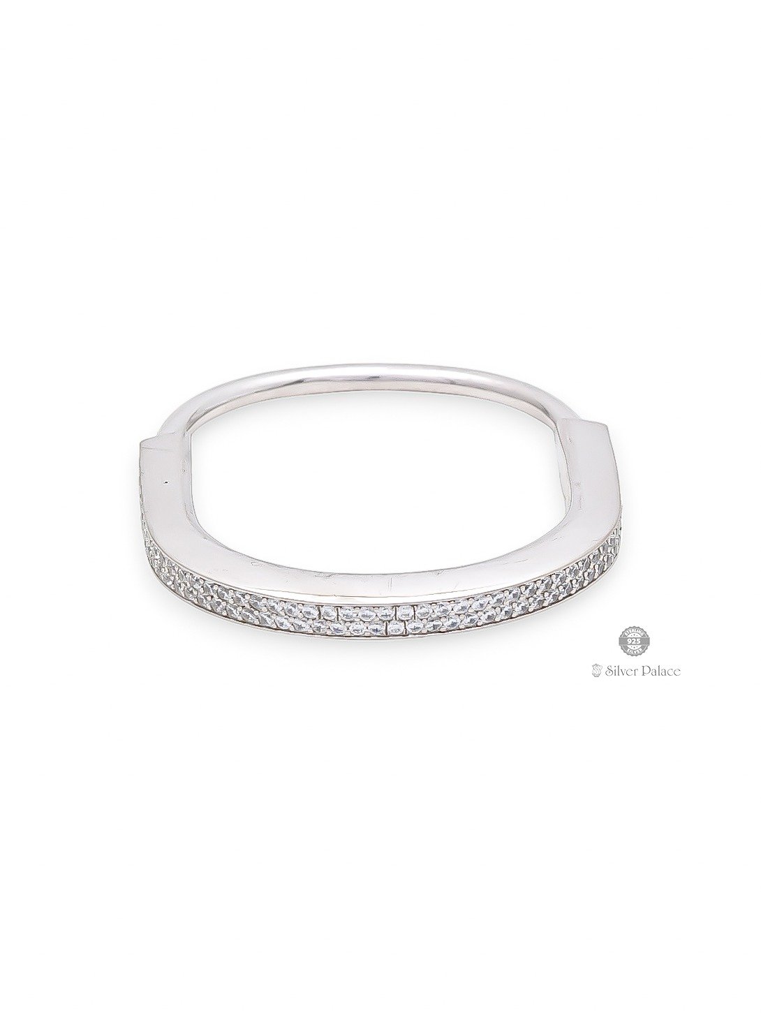 925 STERLING SILVER LOCK TYPE WHITE STONE KADA FOR GIRLS PUYA COLLECTION 