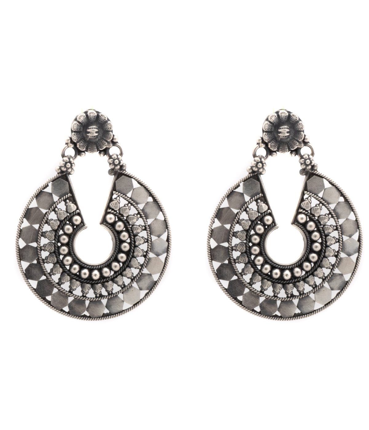 925 Sterling Silver - Oxidised CUBIC ALLOY  Earrings FOR GIRLS
