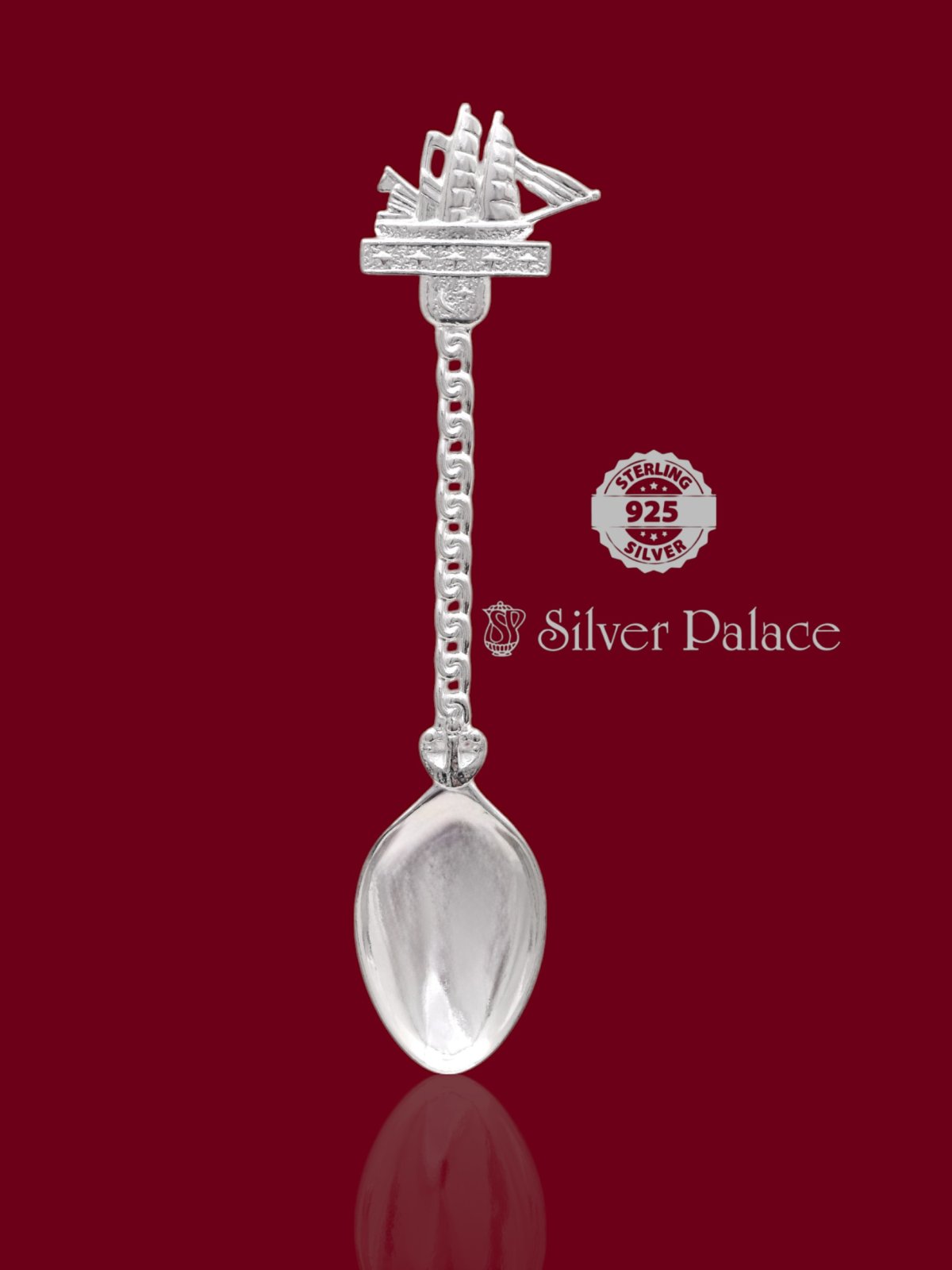 92.5 STERLING SILVER BOAT DESIGN SPOON FOR YOUR KIDS