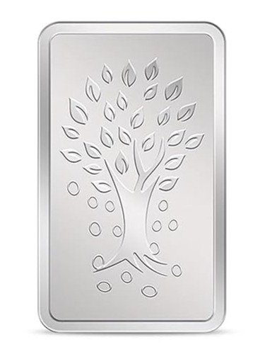 KUNDAN 999.9 SILVER KALPATARU TREE PRECIOUS RECTANGULAR BAR COIN