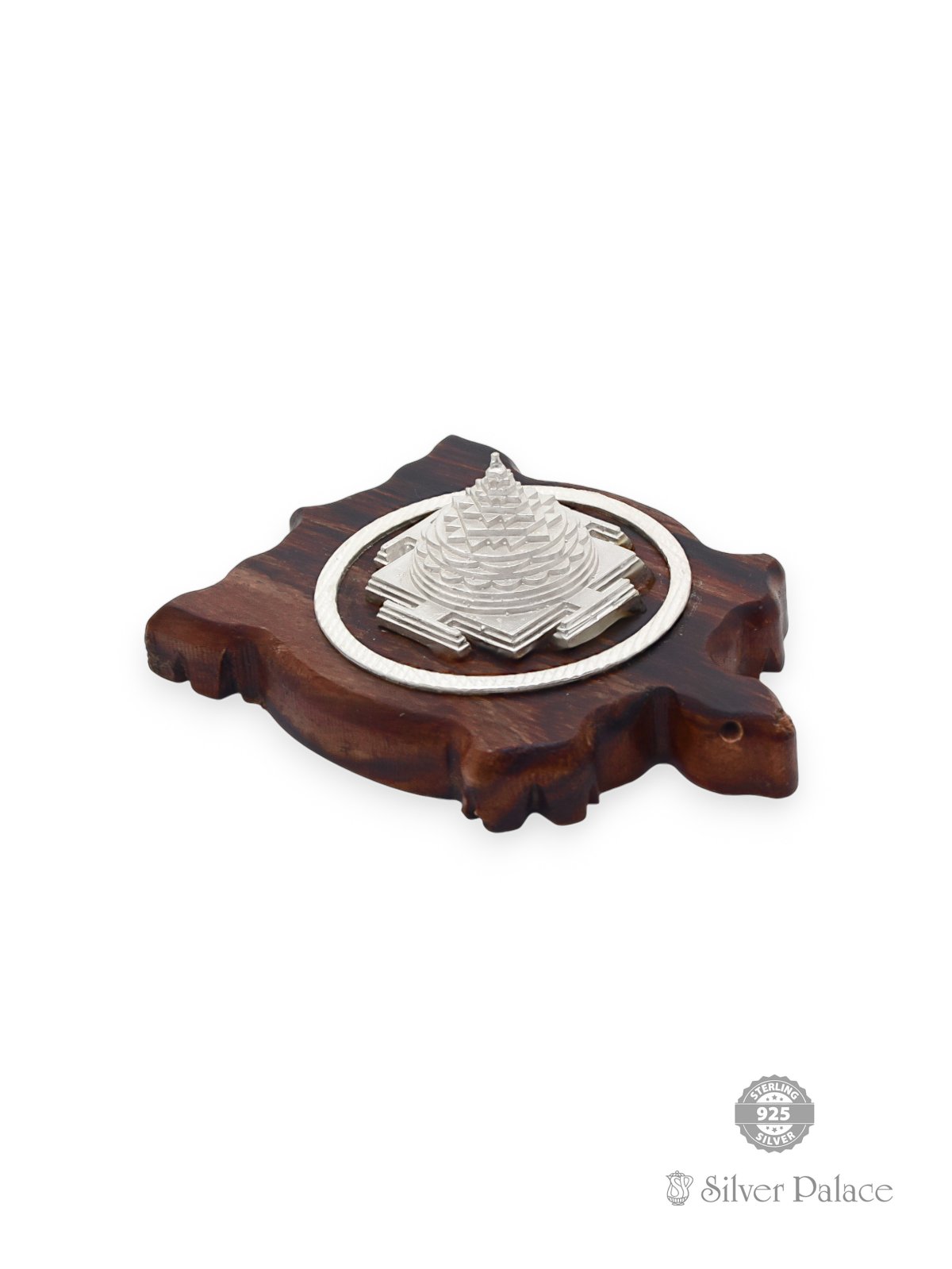 925 SILVER SREE CHAKRAM WITH TORTOISE WOOD PEETAM SUR COLLECTION 