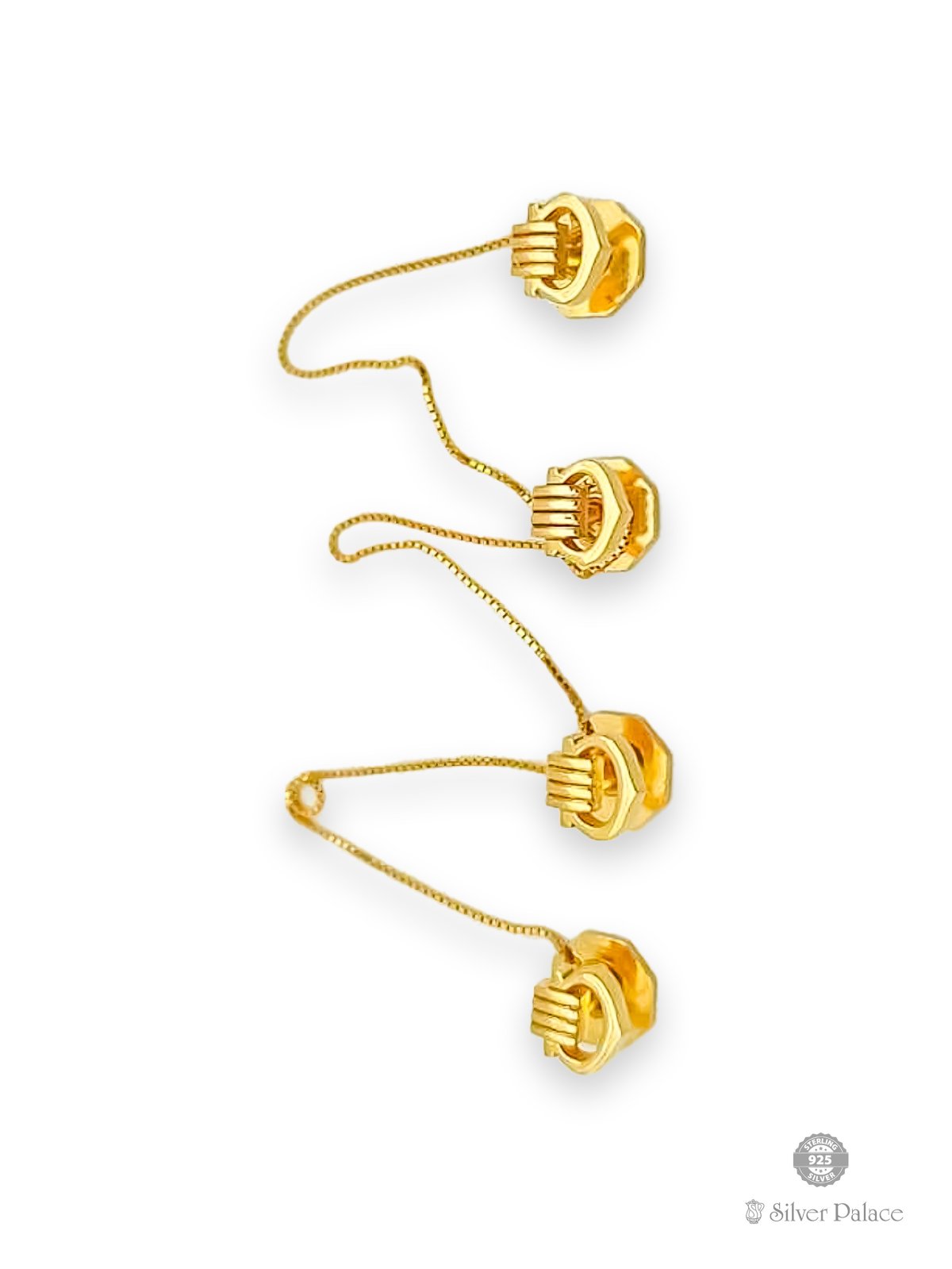 916 pure gold anchor shaped kurta button 