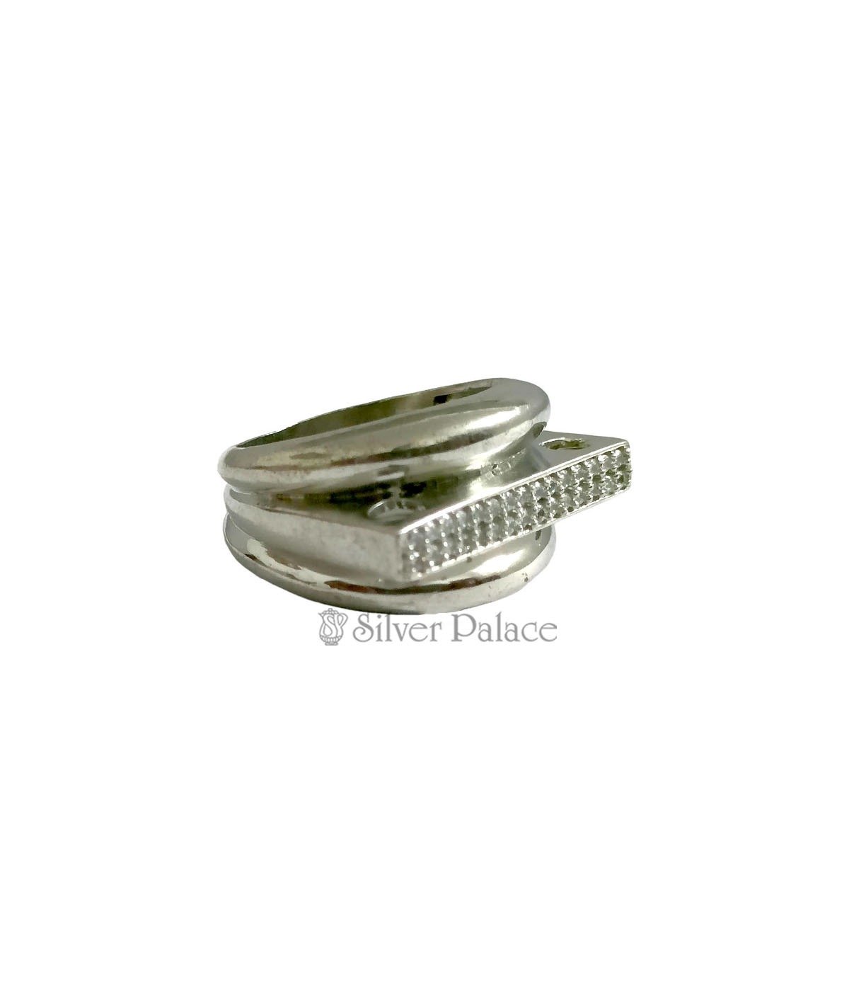 L AMOUR SILVER RHODIUM POLISHED WOMENS RING