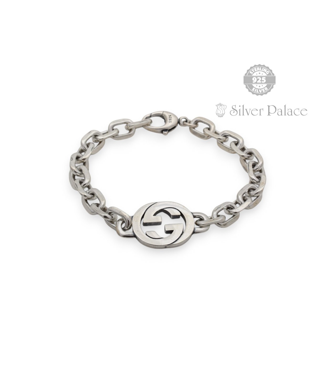 Silver Maan Collection Fancy Design Bracelet For Men
