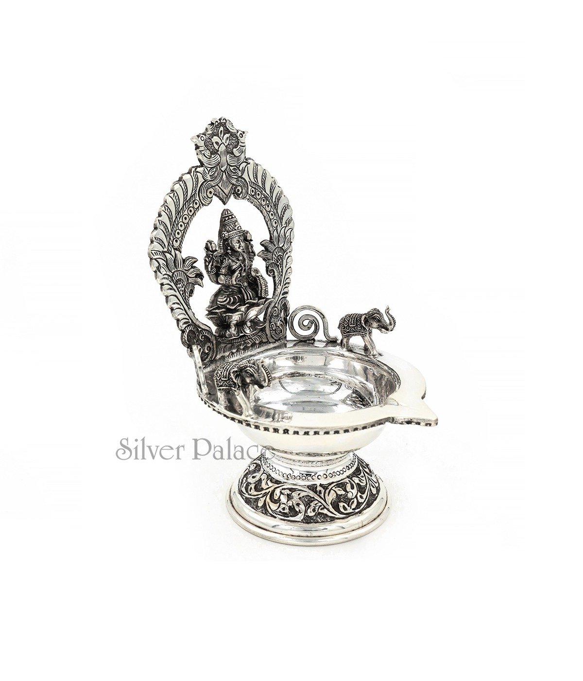 Oxidised Silver Lakshmki Villaku For Pooja Silver Palace