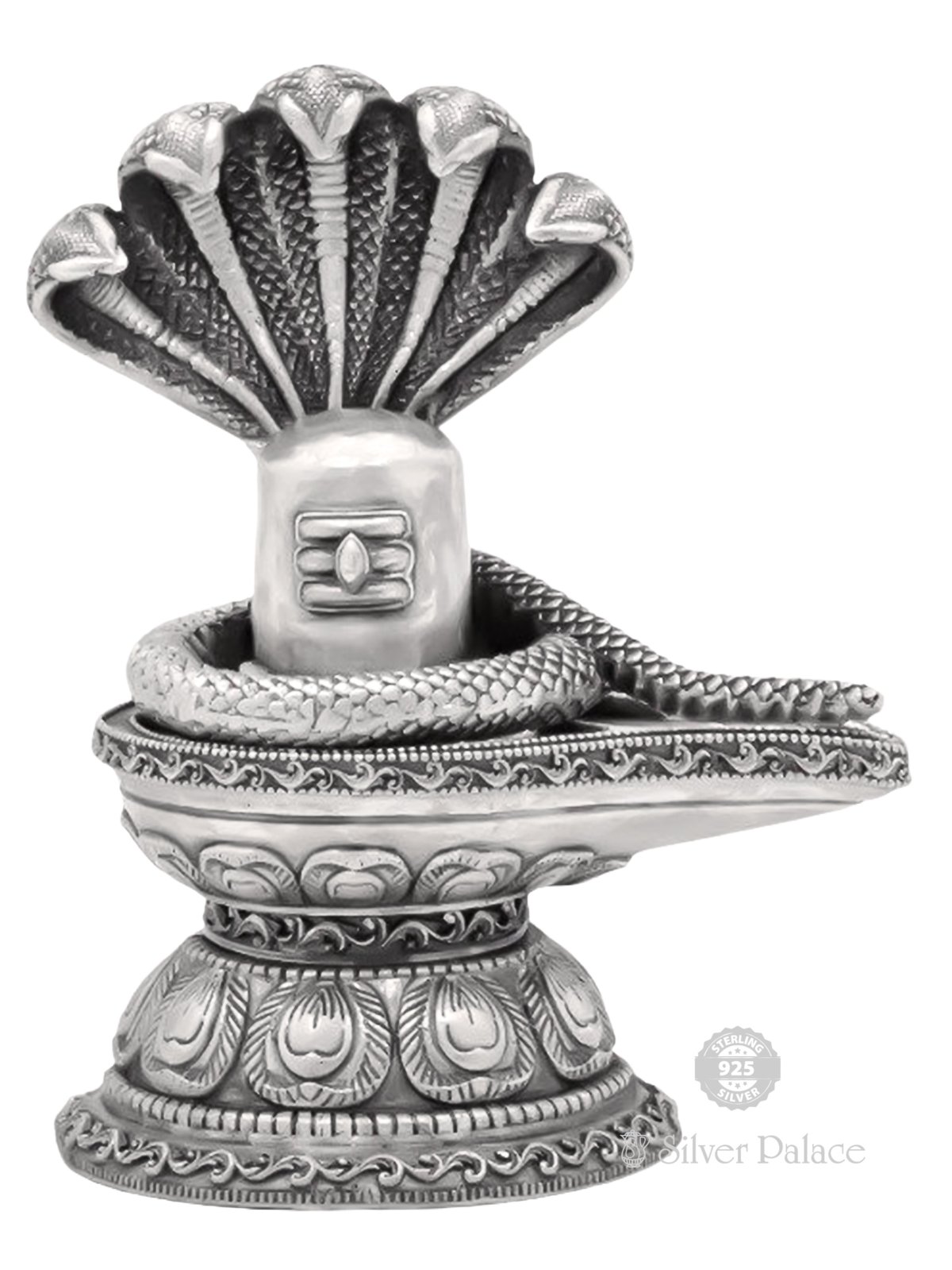 925 sterling silver Divine Collection  lord Shiva lingam 3D LC  Idol For Pooja