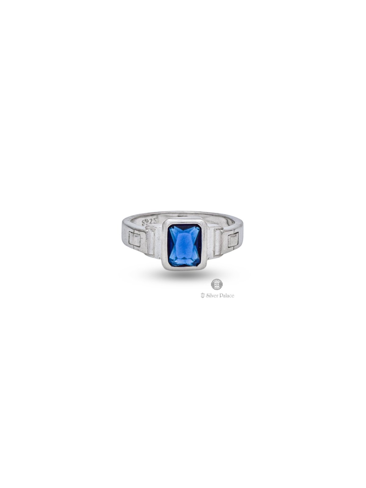 925 Sterling Silver Blue Stone Rashi Ring For Men And Women