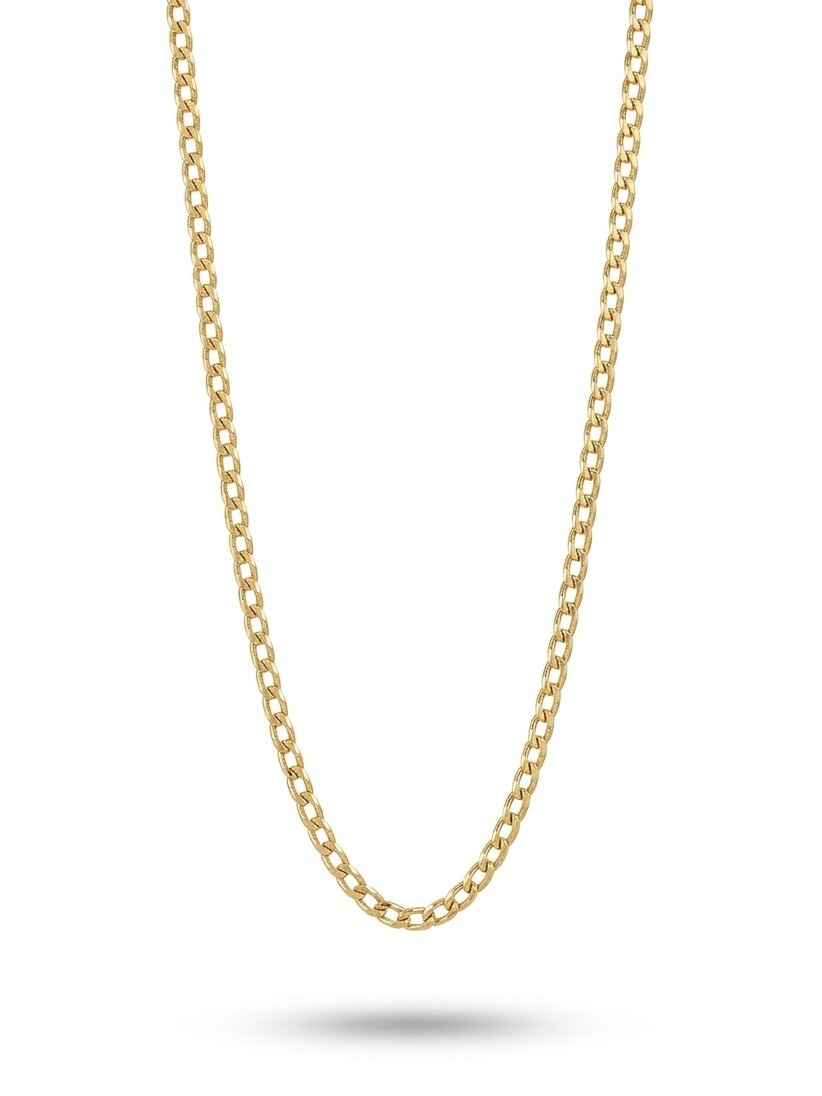 925 SILVER GOLD POLISHED LINK CHAIN FOR WOMEN ANITE COLLECTION 