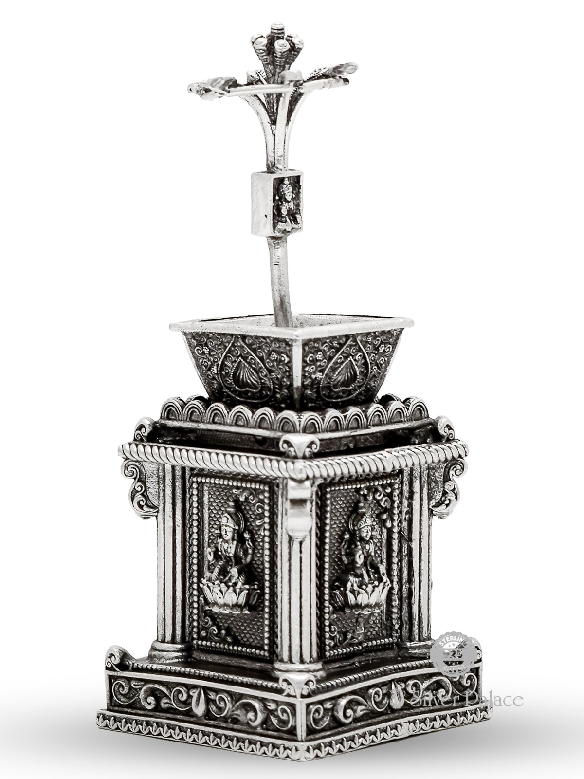 925 OXIDISED SILVER LAKSHMI MOTIF TULSI MAADAM FOR POOJA USE 