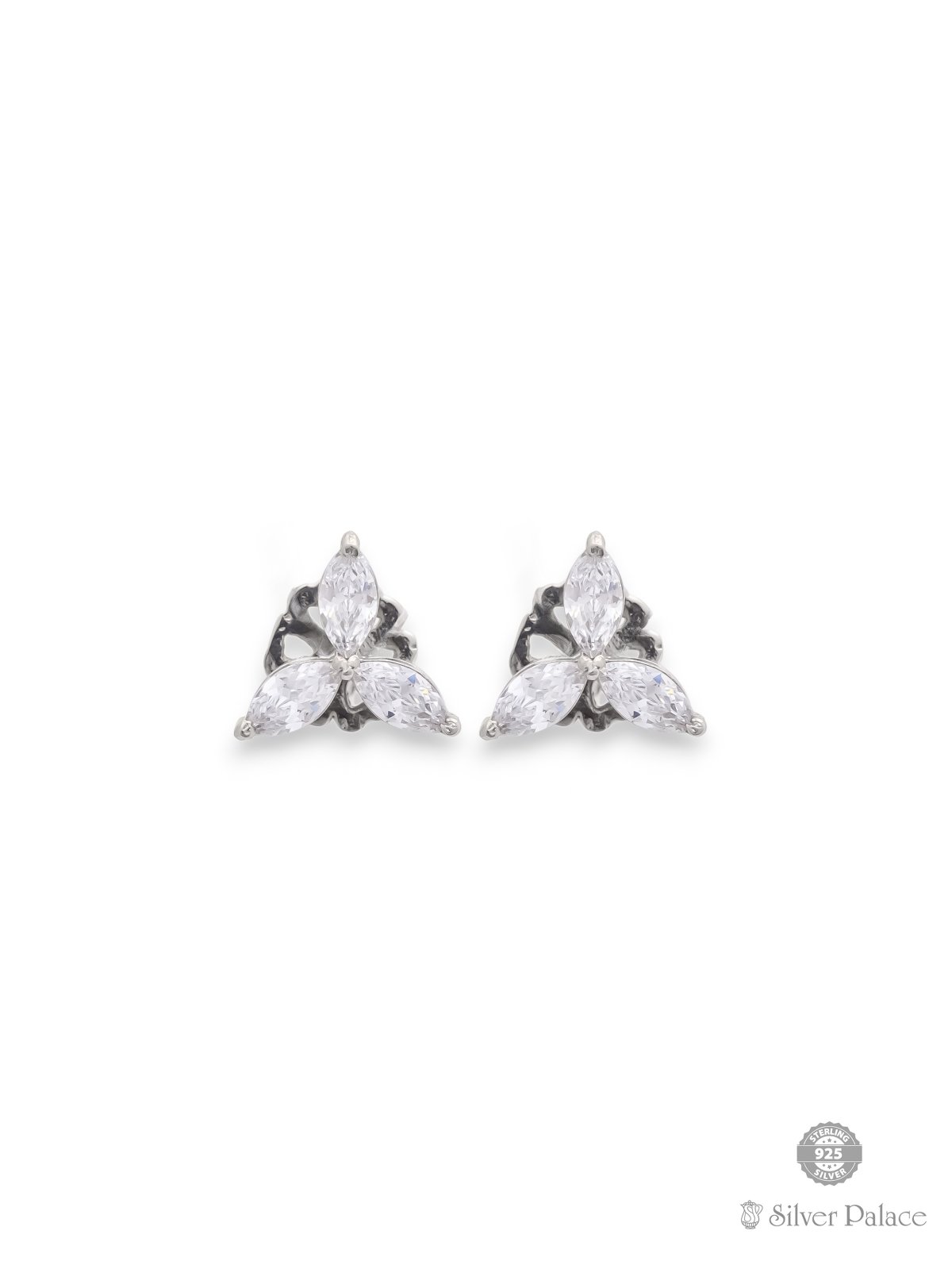 925 STERLING SILVER FLORAL DESIGN STUDS FOR GIRLS PUYA COLLECTION 