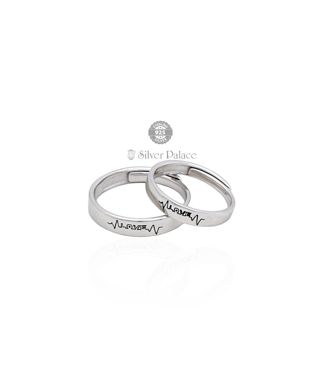 925 STERLING SILVER  Couple Rings Combo for Valentines Day