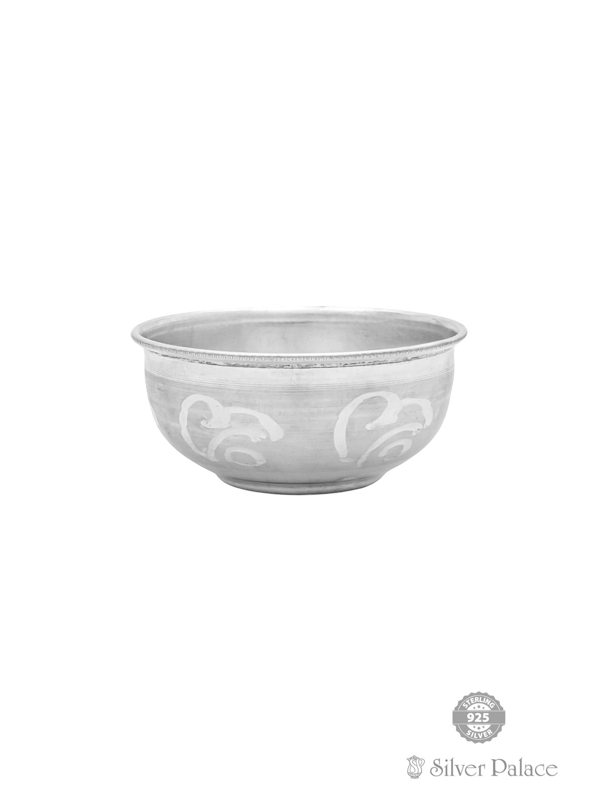 925 STERLING SILVER ENGRAVED DESIGN KIDS BOWL 