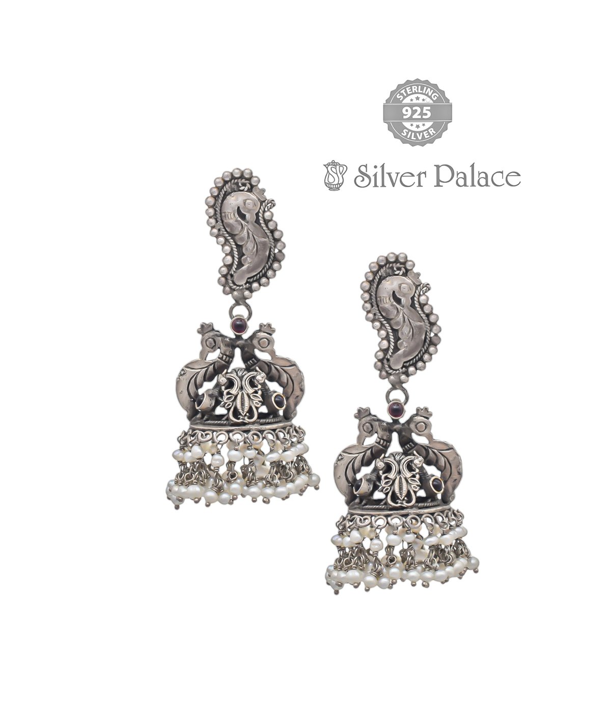 92.5 OXIDISED SILVER EARRINGS FOR WOMEN  PUSALU