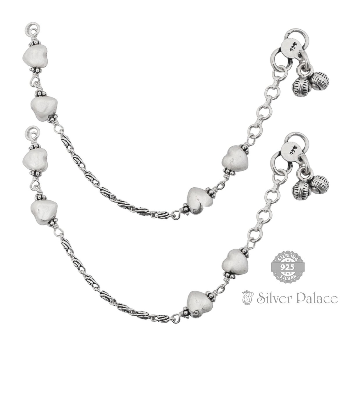 92.5 Silver Anklets For Girls & Womens Latest Design Fancy