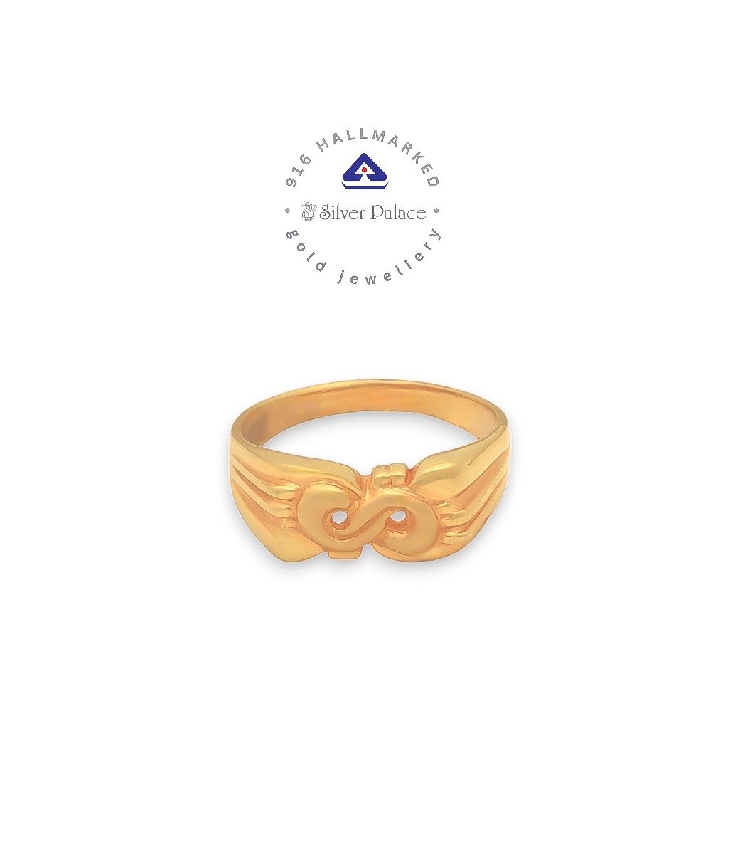 Kanche Collections Infinity Symbol With  Gold RING For  Mens & Boys