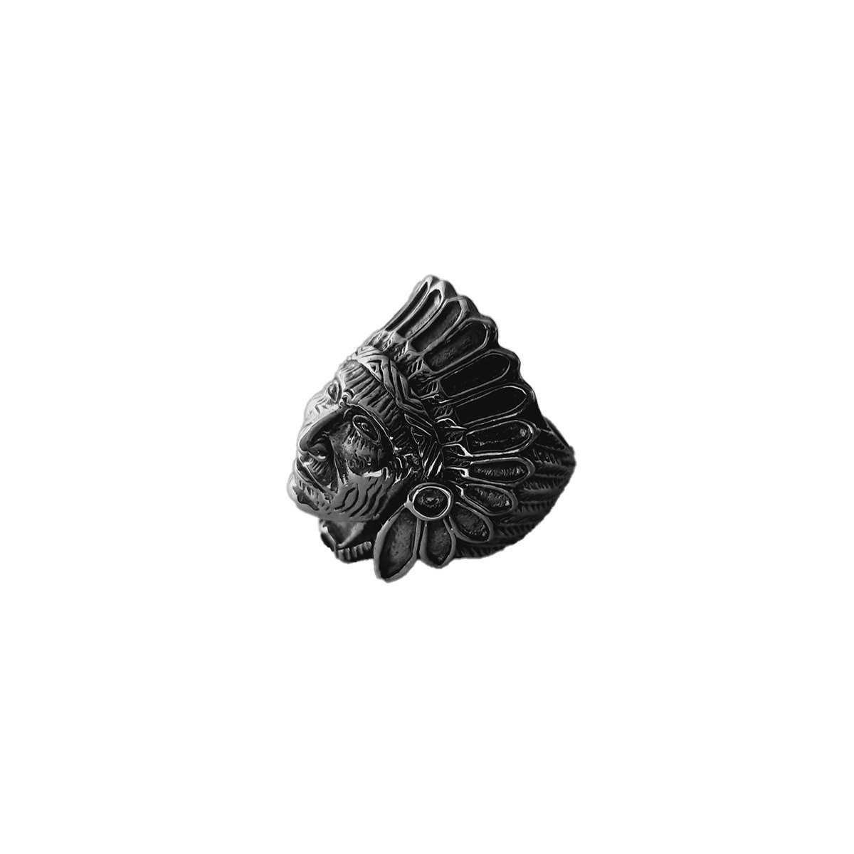 Silver Indian Chief Head Ring, Silver Lion Head Ring For Men Available