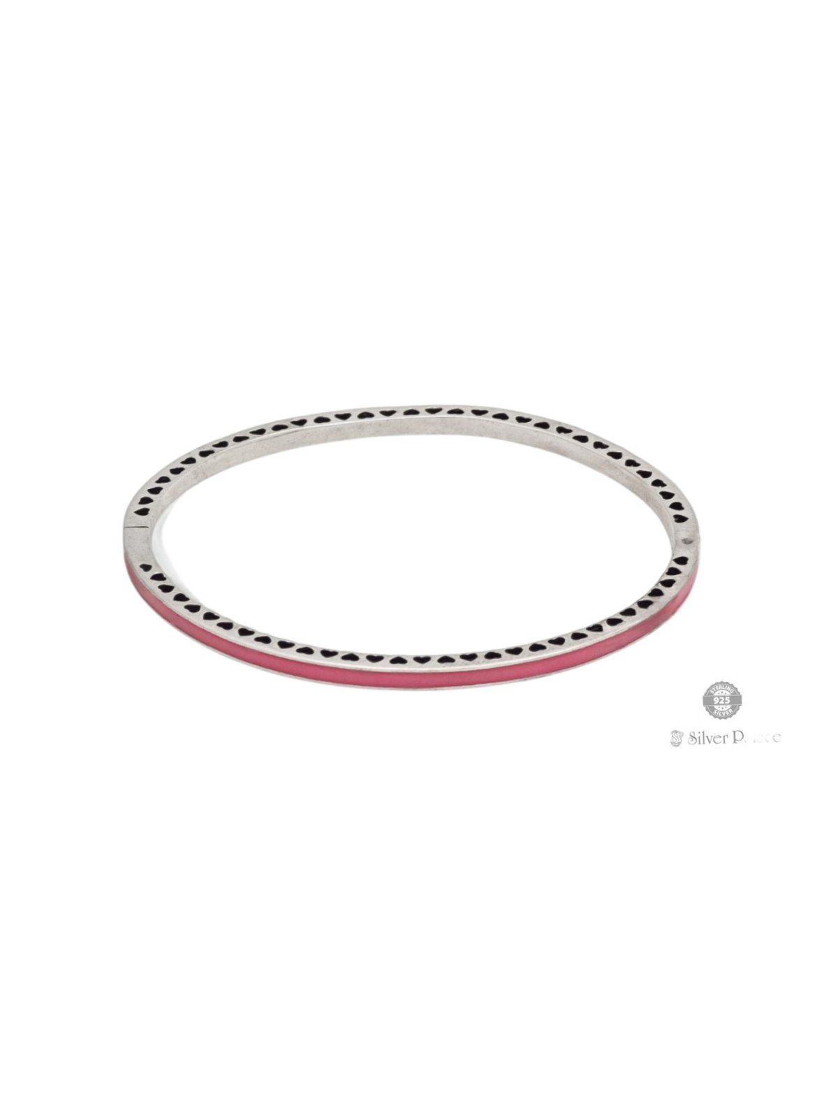 925 SILVER RED ENEMEL WITH WHITE STONE KADA FOR LADIES PUYA COLLECTION 
