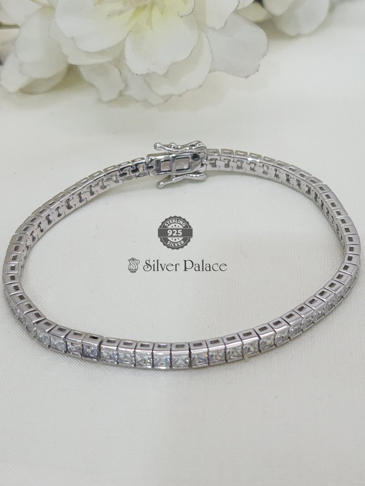925 Silver Diamond Bracelet For Girls Silver Palace
