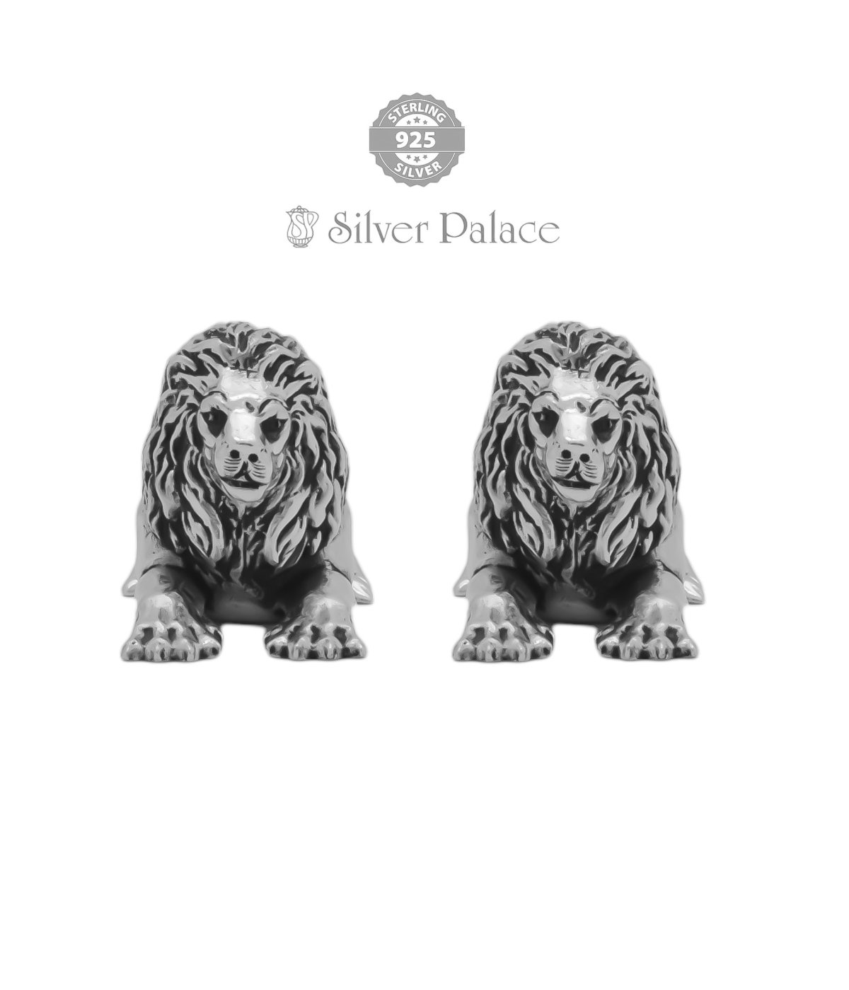 925 SILVER HANS COLLECTIONS  HAND CRAFTED LION SHOWPIECE FOR HOME DECOR 