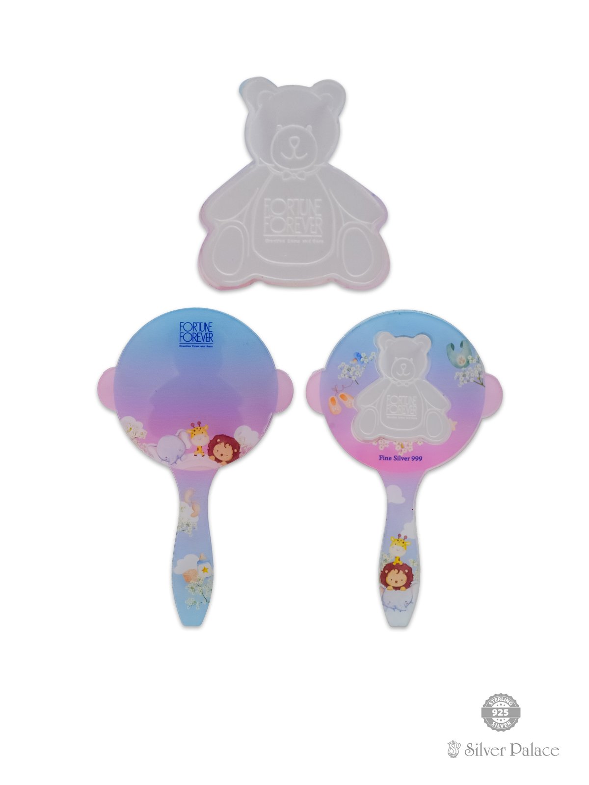 999 PURE SILVER TEDDY DESIGN COIN FOR KIDS GIFT 