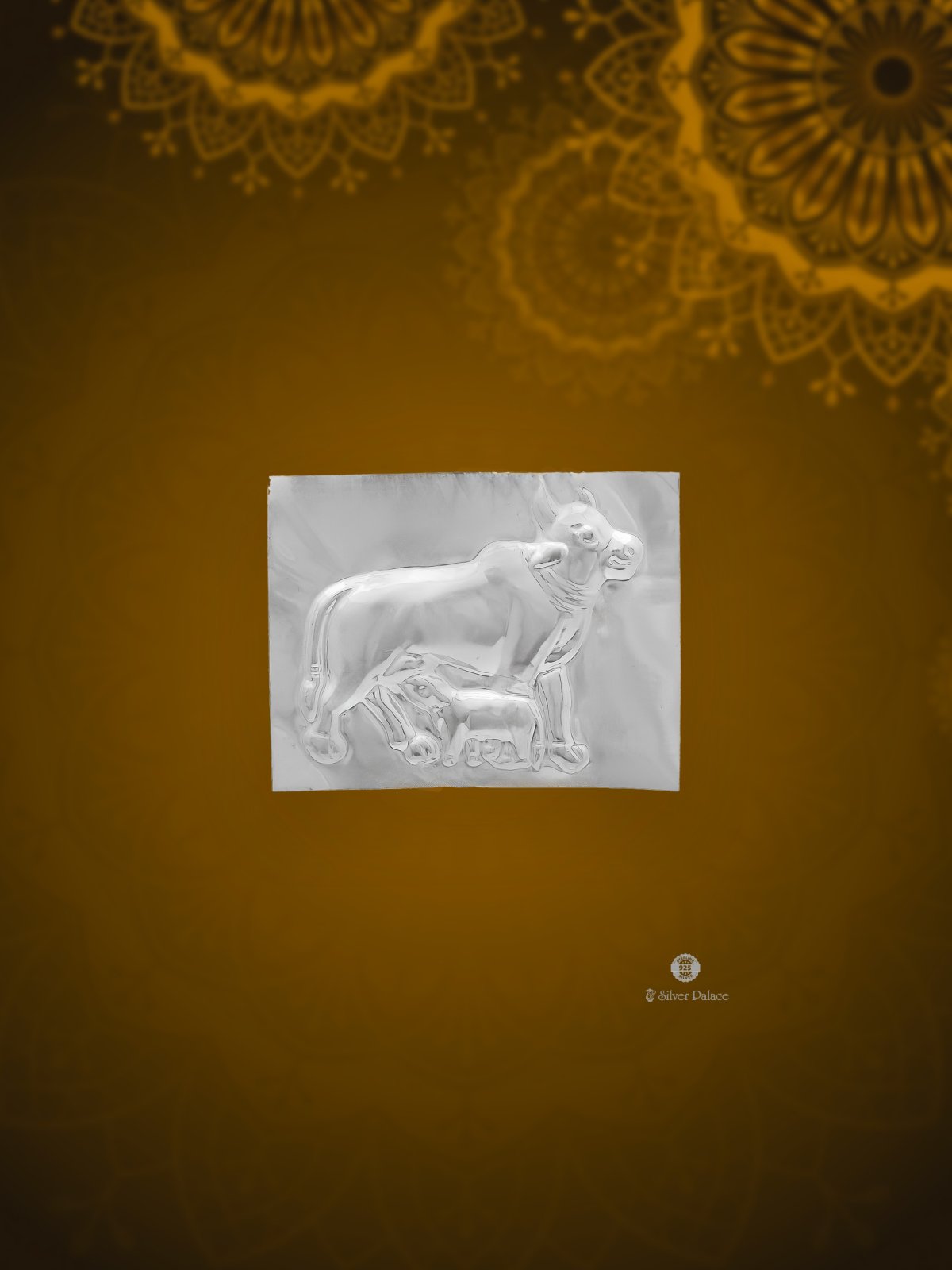 925 SILVER KAMADHENU SILVER SHEET FOR POOJA USE SHRI COLLECTION 