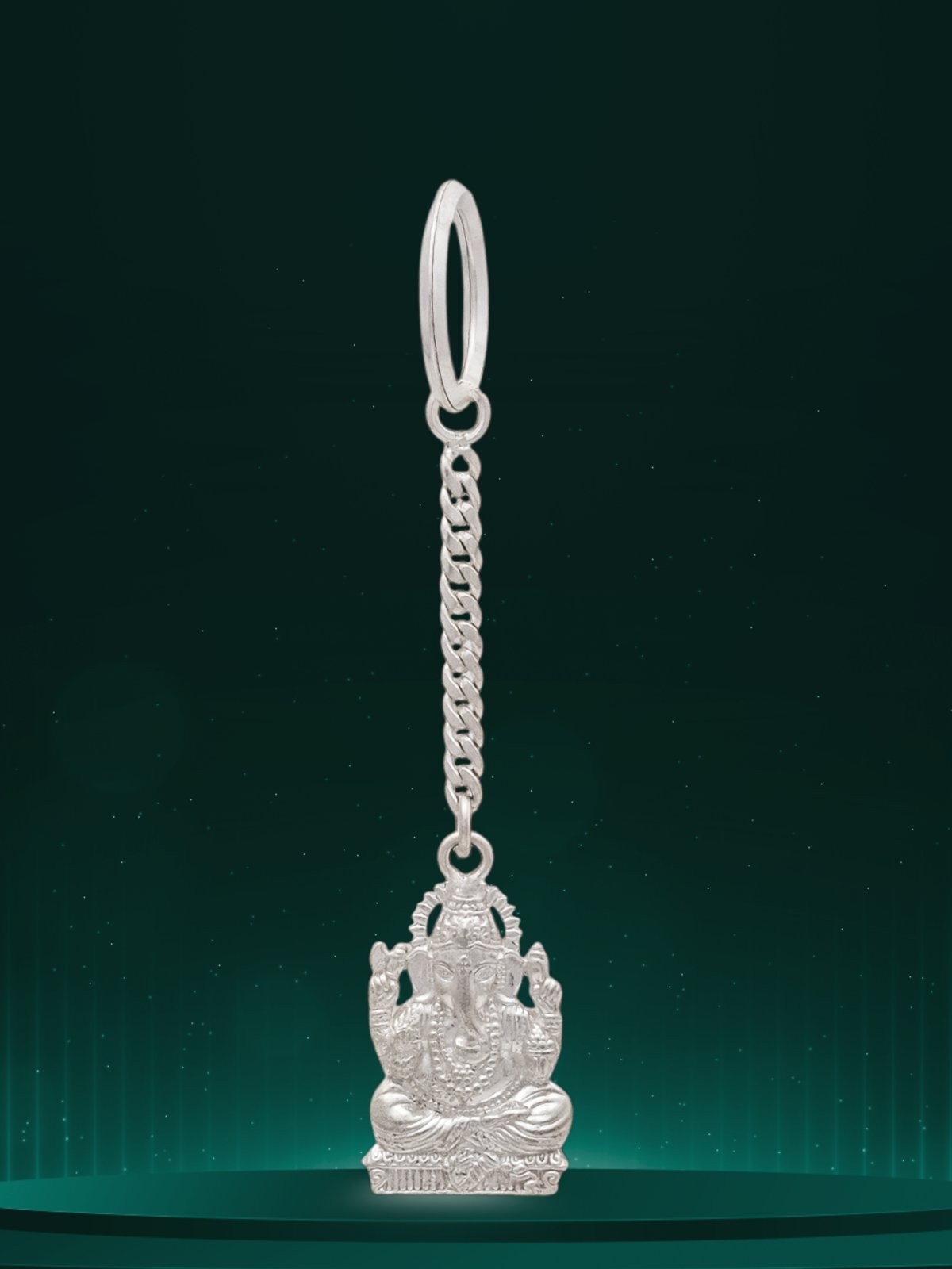 925 Pure Silver Balaji Motif Key Chain For Keys - Silver Palace