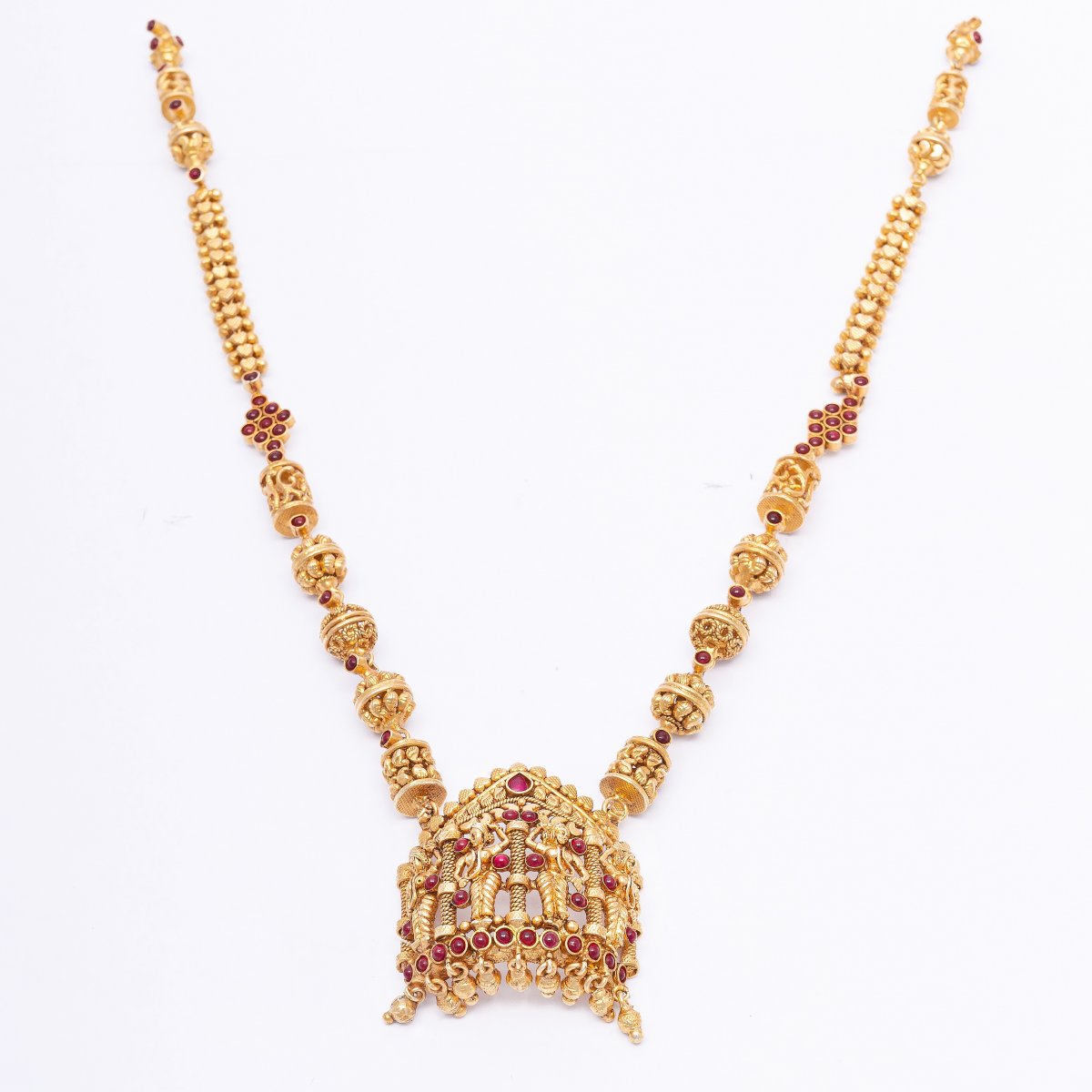 PURE SILVER GOLD PLATED TRADITIONAL  NECKLACE FOR WOMEN