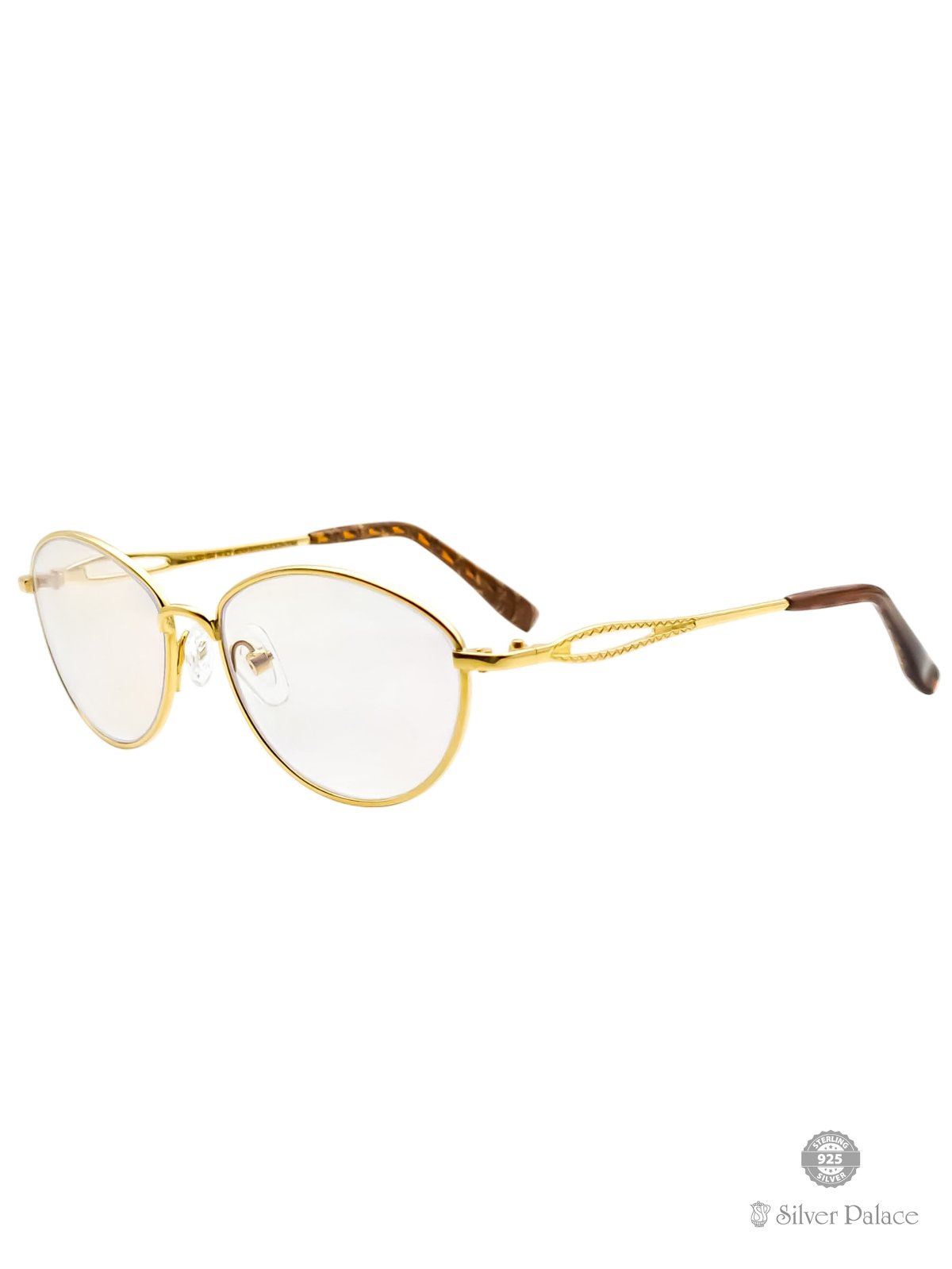 916 PURE GOLD EYE GLASS WITH STYLISH LOOK FOR MEN & WOMEN 