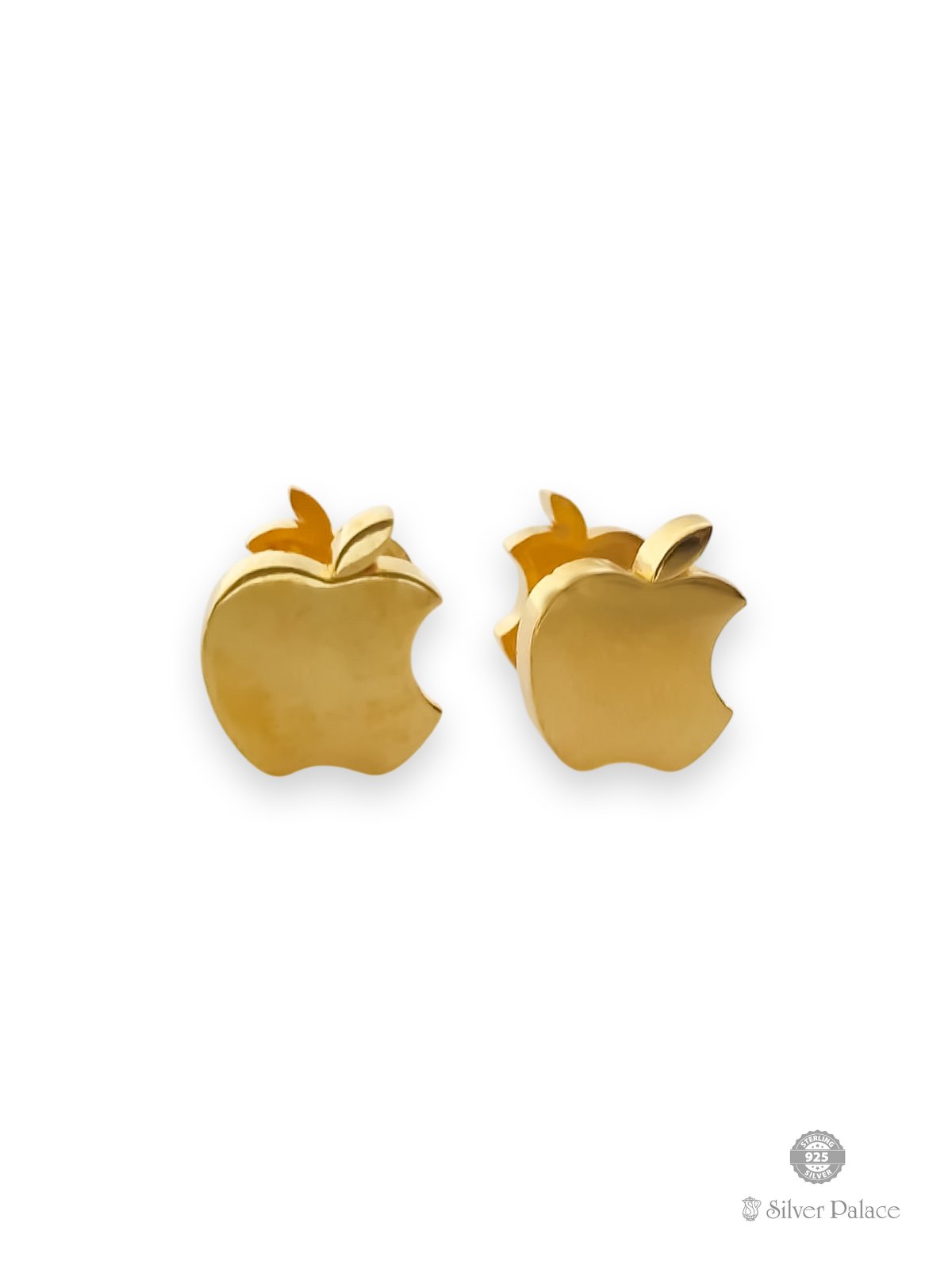 916 PURE GOLD APPLE LOGO MOTIF CUFF LINKS           