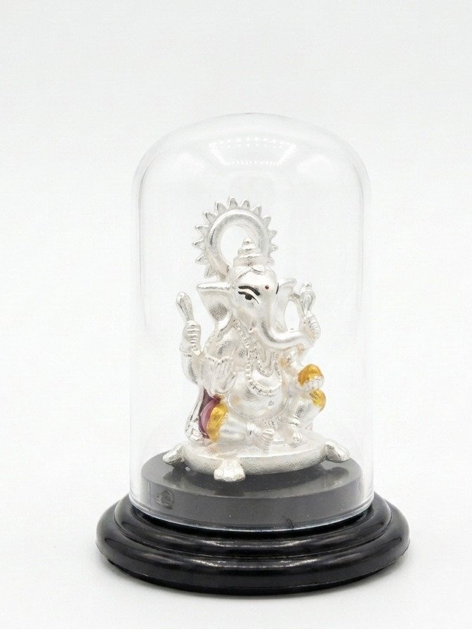 999 PURE SILVER SITTING GANESHA IDOL EJI COLLECTION