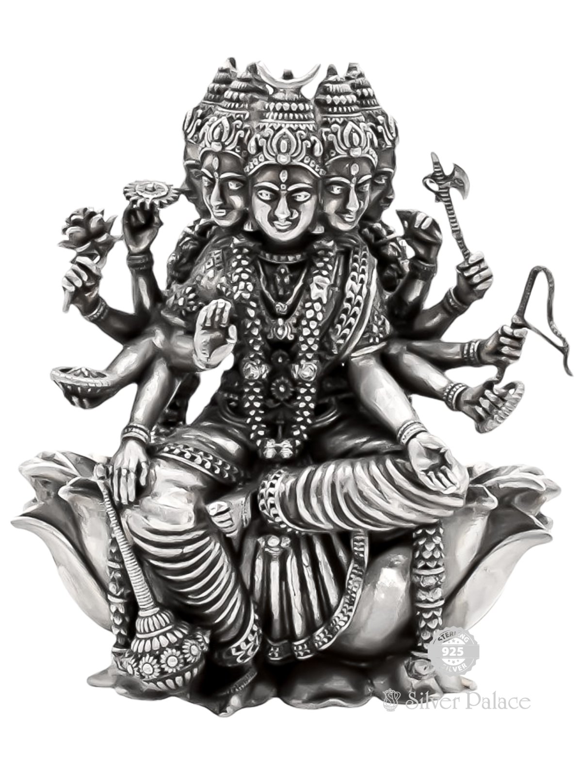 925 OXIDISED SILVER GAYATHIRI DEVI IDOL FOR YOUR POOJA ROOM