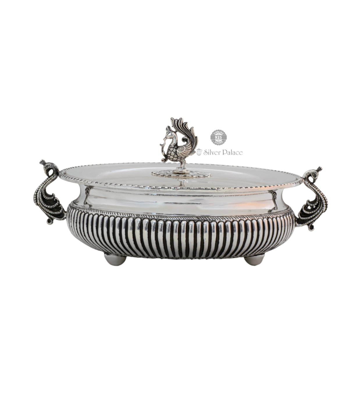 92.5 OXIDISED SILVER MULTIPURPOSE DRY FRUIT BOX WITH ACRYLIC TOP COVER FOR HOME AND TABLE USE