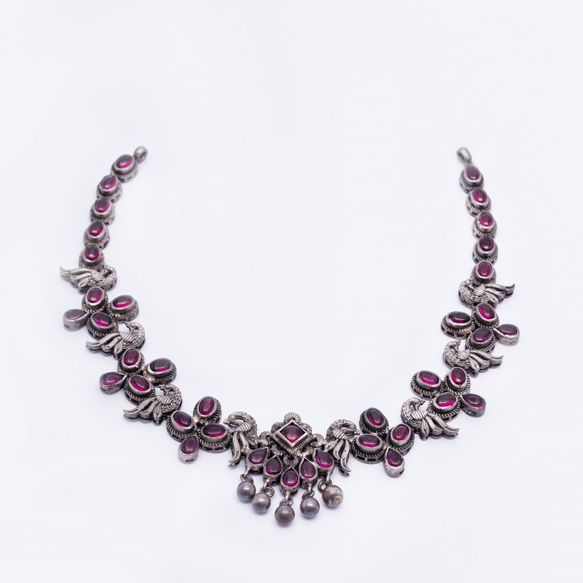 92.5 SILVER SOUTH INDIAN TRADITIONAL NECKLACE FOR WOMEN 