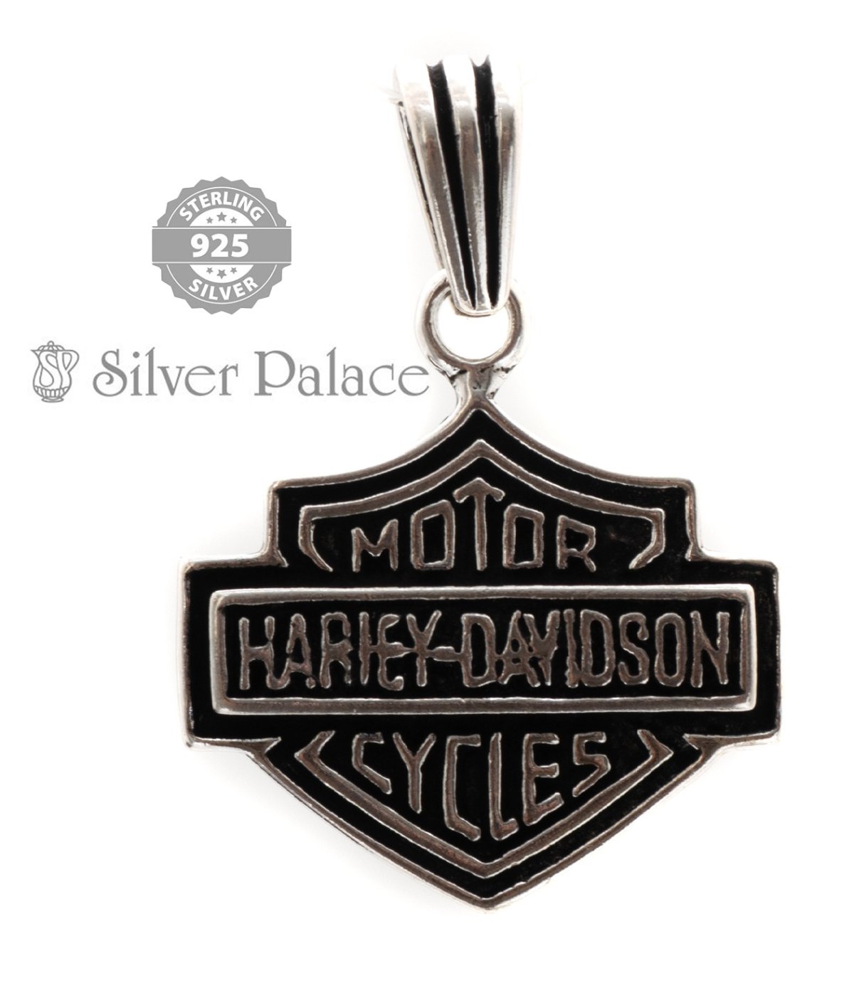 Harley Davidson 925 Sterling Silver Bike Motorcycle Inspired PENDANT